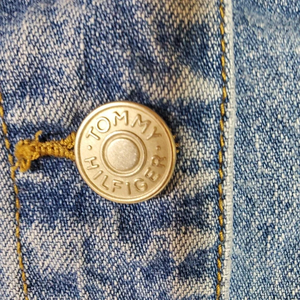 90's Y2K Jean Jacket Blue Denim Cropped Tommy Hilfiger Medium